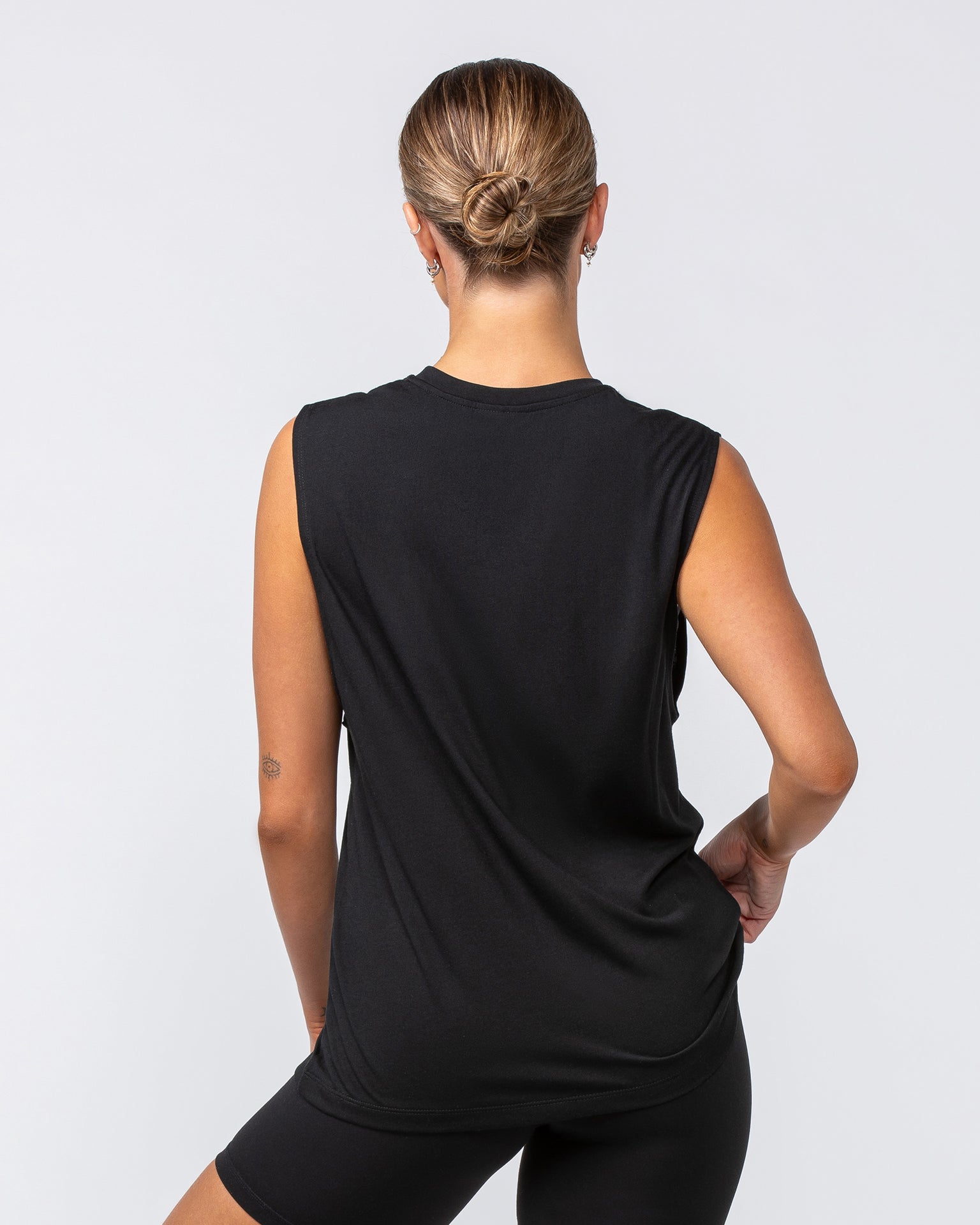 College Drop Arm Tank - Black-Singlets & Tanks-XS-062406BLK-XS-MNAPPRL31688-4-Muscle Nation