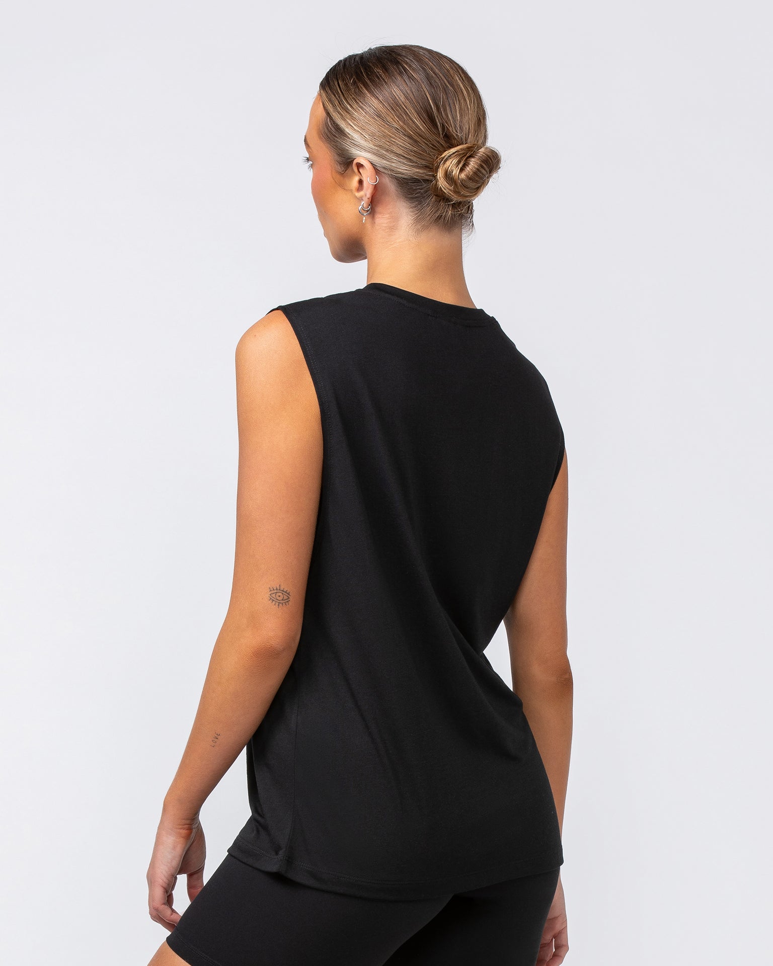 College Drop Arm Tank - Black-Singlets & Tanks-XS-062406BLK-XS-MNAPPRL31688-3-Muscle Nation