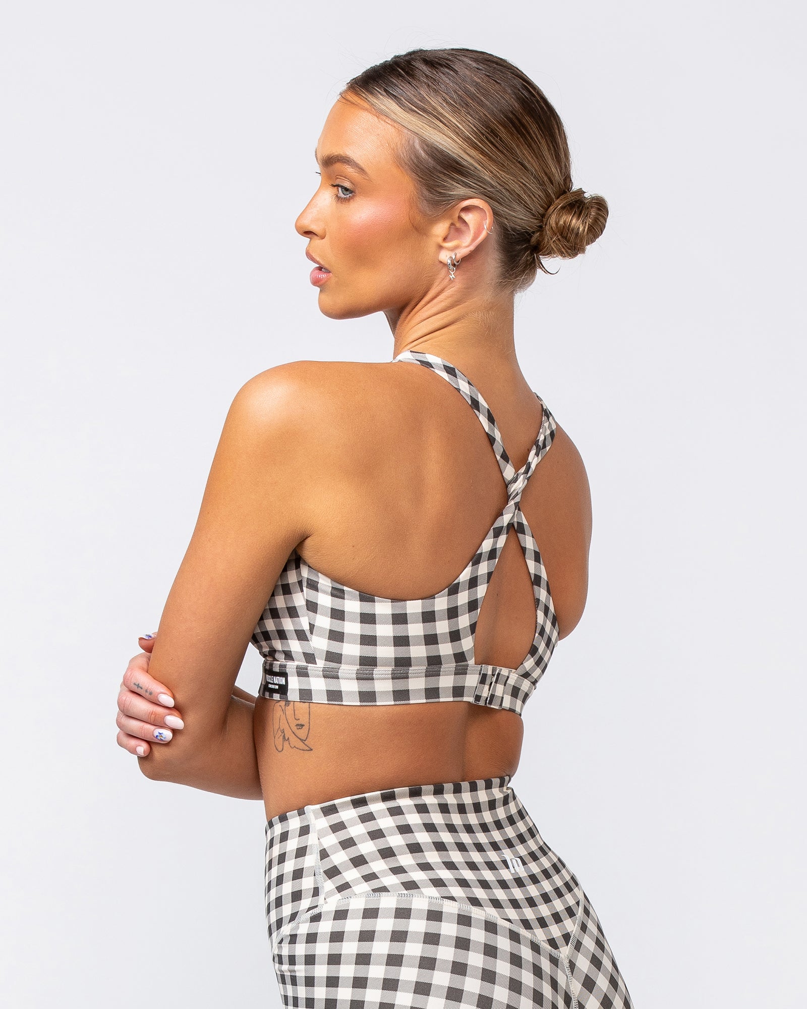 Desire Aura Bra - Deep Brown Gingham Print