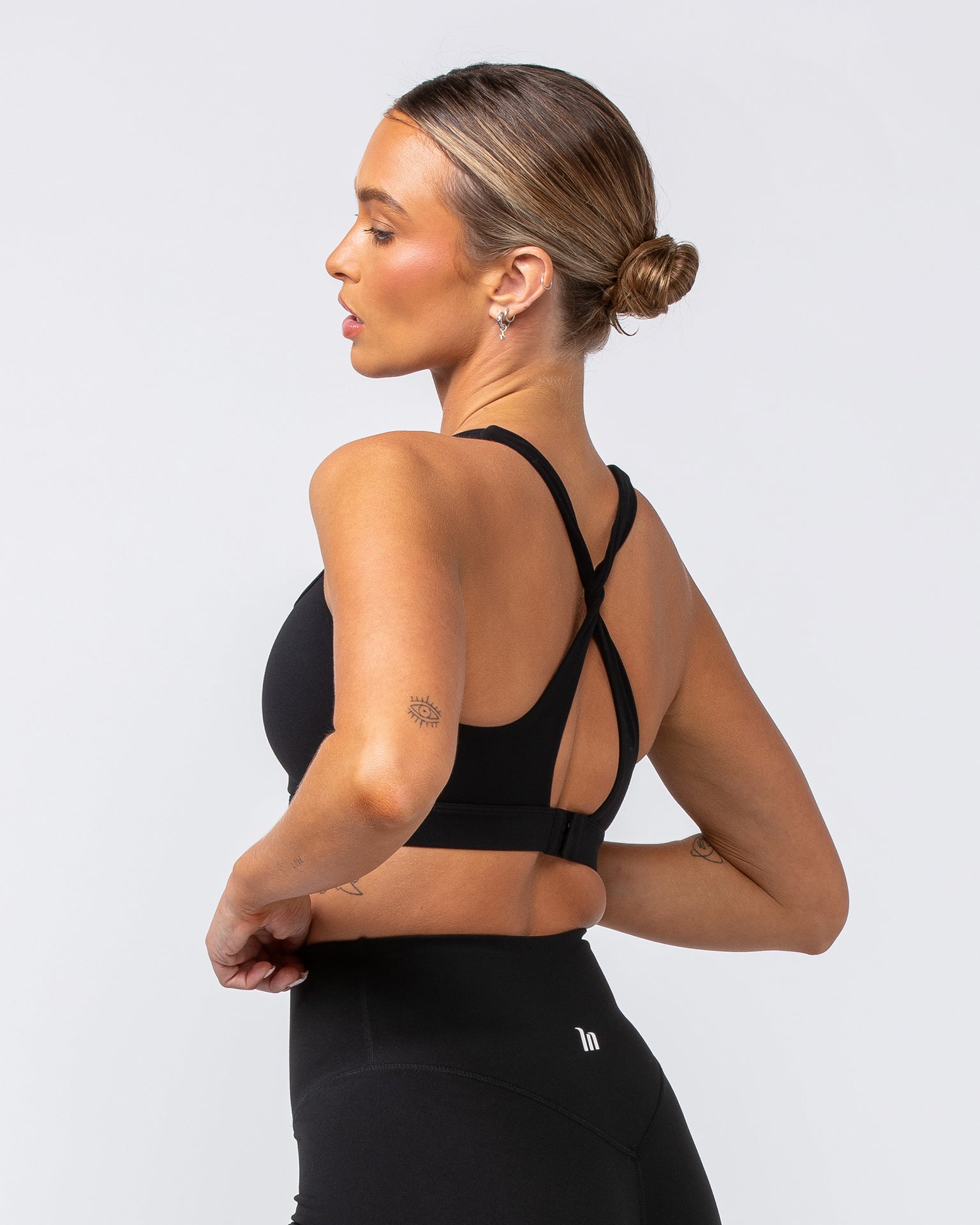 Desire Aura Bra - Black-Sports Bras-XXS-062408BLK-XXS-MNAPPRL31459-4-Muscle Nation