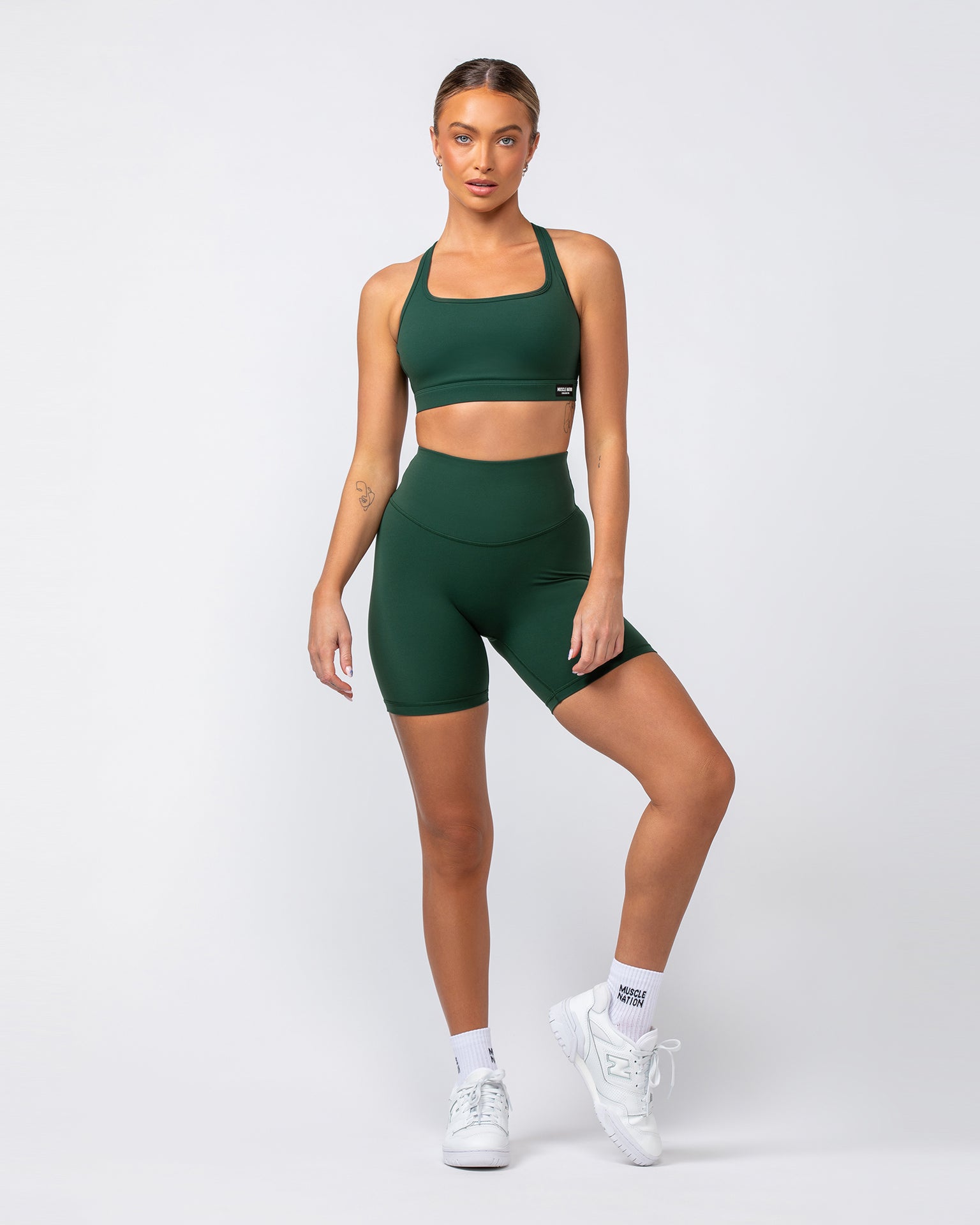 Desire Aura Bra - Forest Green-Sports Bras-XXS-062408FRSGRN-XXS-MNAPPRL31423-5-Muscle Nation