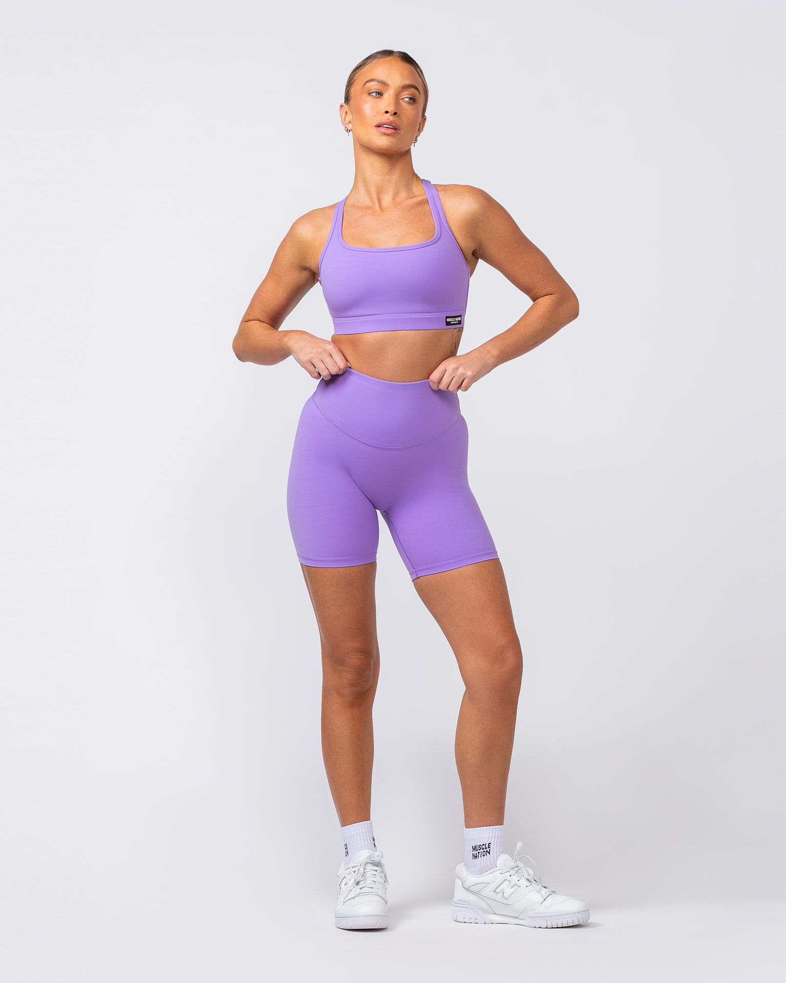 Ultra Aura Bike Shorts - Orchid-Shorts-XXS-062407ORCD-XXS-MNAPPRL31396-7-Muscle Nation