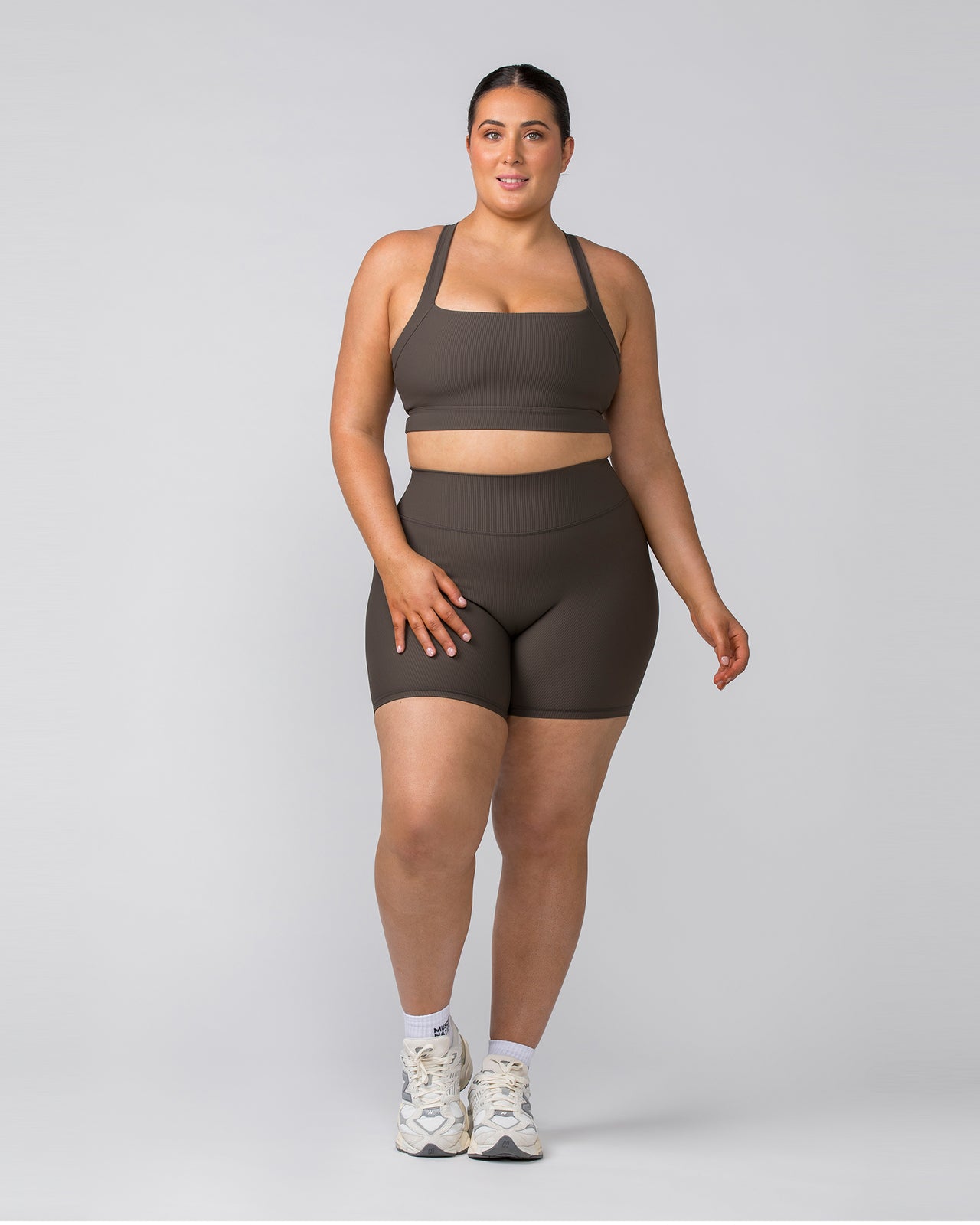 Rebound Rib Bra - Deep Brown-Sports Bras-XS-062418DEPBRN-XS-MNAPPRL31590-4-Muscle Nation
