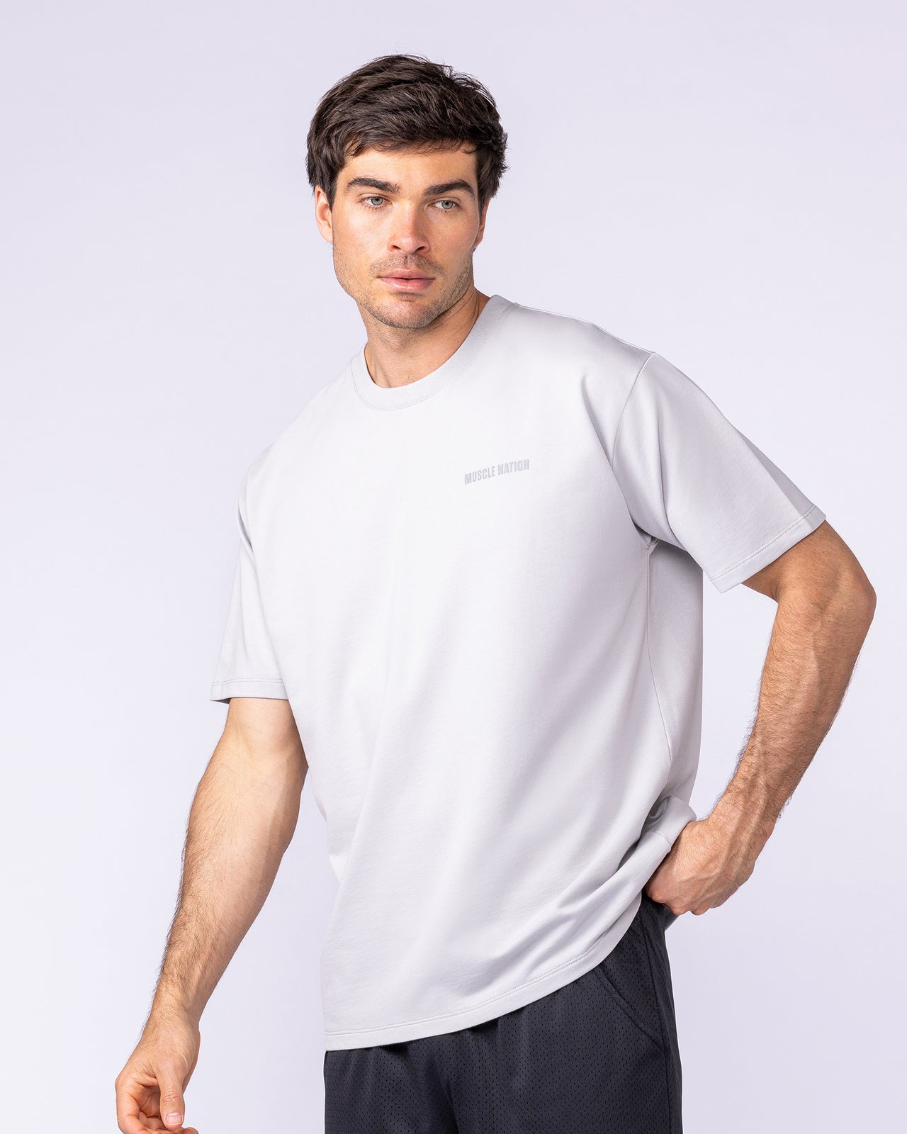 Essential Regular Fit Tee - Quiet Grey-T-Shirts-S-1125184QUTGRY-S-MNAPPRL47376-3-Muscle Nation