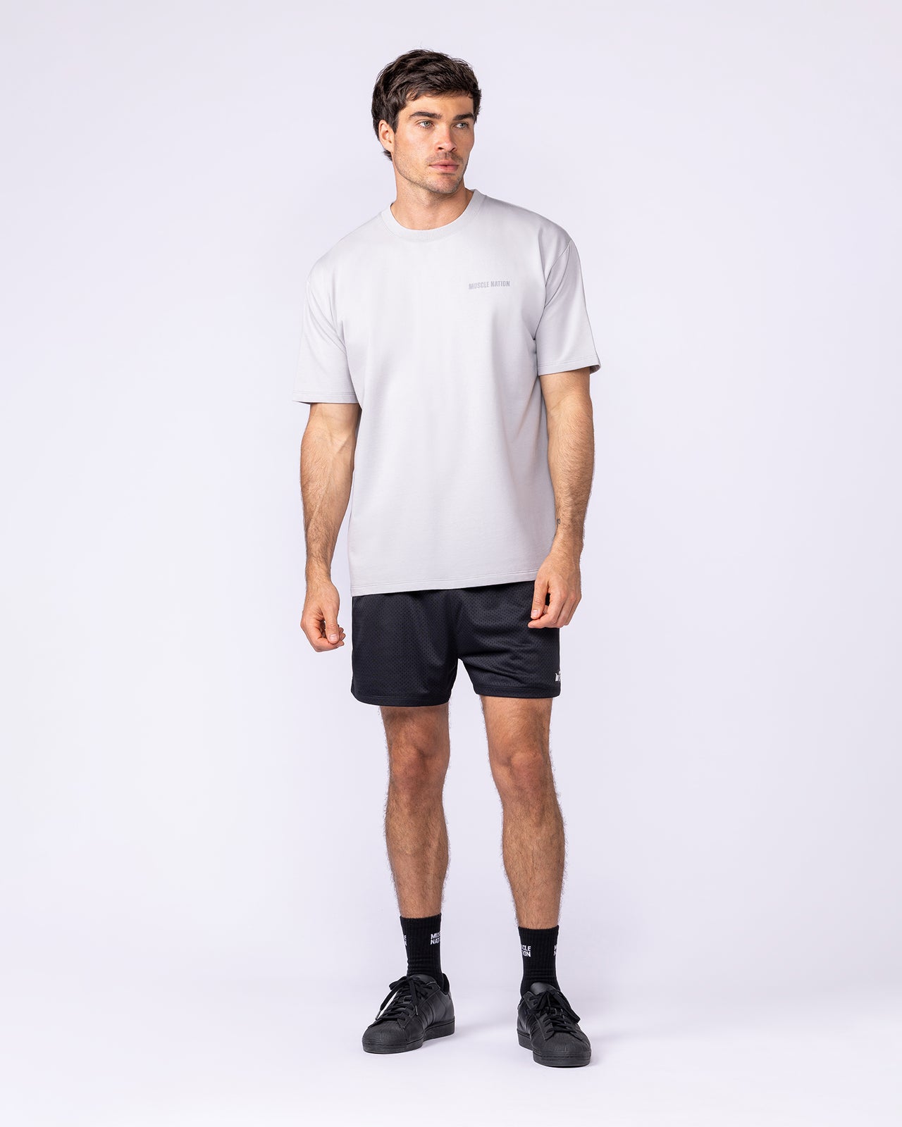 Essential Regular Fit Tee - Quiet Grey-T-Shirts-S-1125184QUTGRY-S-MNAPPRL47376-5-Muscle Nation