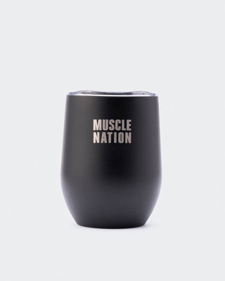 Thermal Cup - Black-Shakers & Bottles-ACC032425BLK-ONE-MNAPPRL29763-1-Muscle Nation