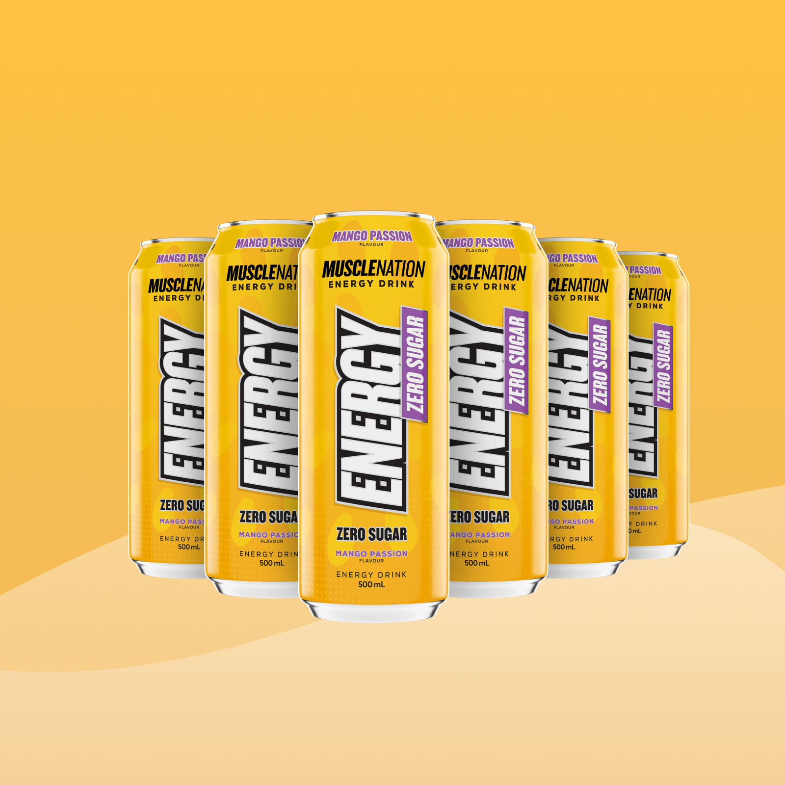 ENERGY DRINK Zero Sugar - Mango Passion 500ml (12 Pack)-Energy Drinks-MNSUPPS0272-19359054000817-1-Muscle Nation