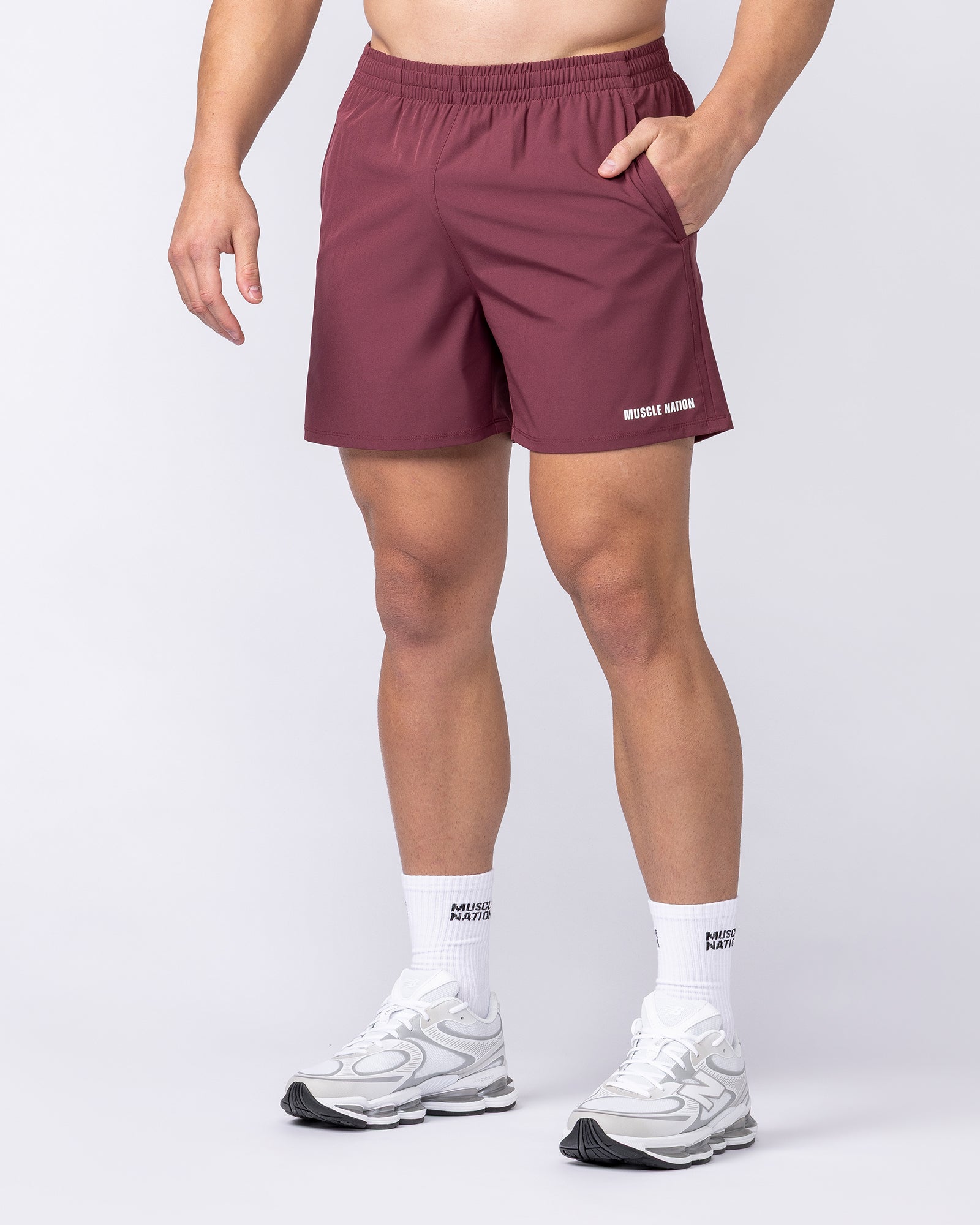 Essential Active 5" Shorts - Maroon
