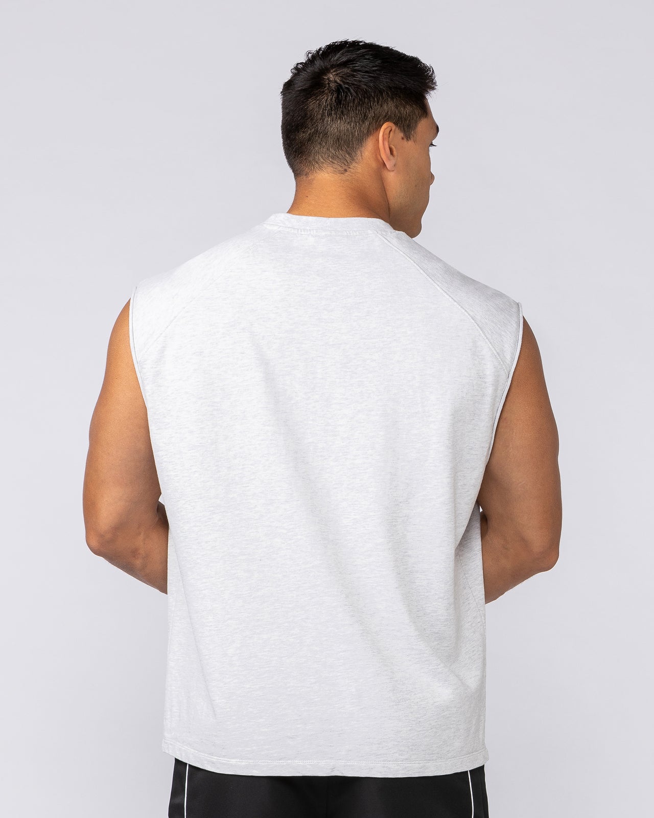 Essential Boxy Muscle Tank - Snow Grey Marl-Singlets & Tanks-S-092524SNGRYMR-S-MNAPPRL44337-5-Muscle Nation