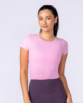 Essential Cropped Tee - Pink Pony-Tops-XXS-112534PNKPY-XXS-MNAPPRL44734-1-Muscle Nation