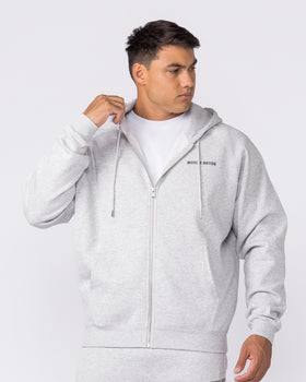 Essential Zip Hoodie - Grey Marl-Jumpers & Hoodies-XS-042632GRYMRL-XS-MNAPPRL50317-4-Muscle Nation