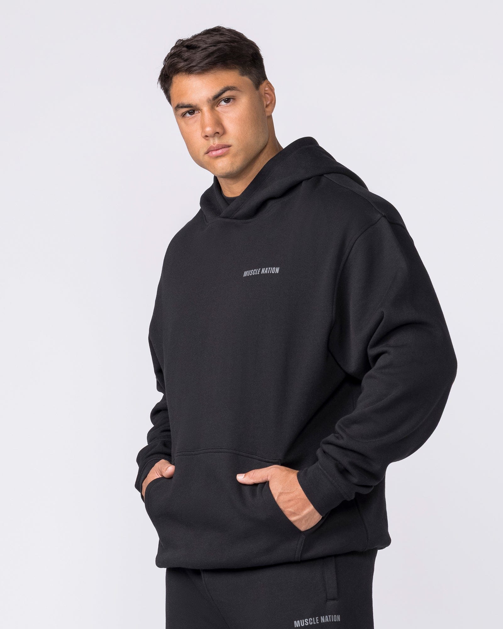 Essential Hoodie Black | Men's Hoodie | Muscle Nation