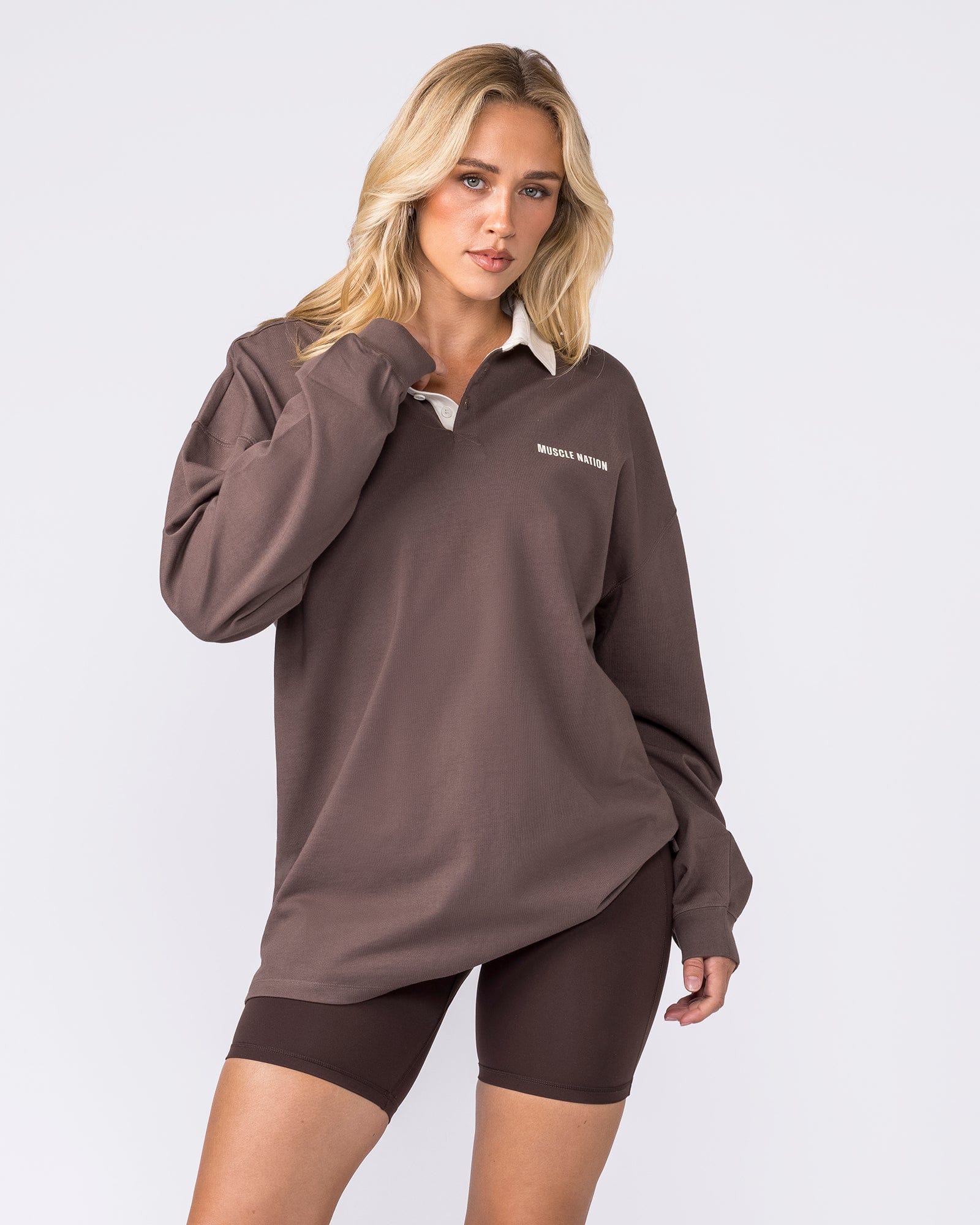 Essential Lightweight Rugby Jersey - Dark Taupe – Muscle Nation