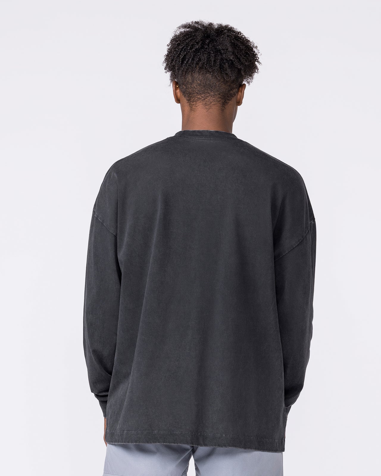 Essential Oversized Long Sleeve Vintage Tee - Washed Black-Long Sleeve T-Shirts-XS-032640WSHBLK-XS-MNAPPRL49669-4-Muscle Nation