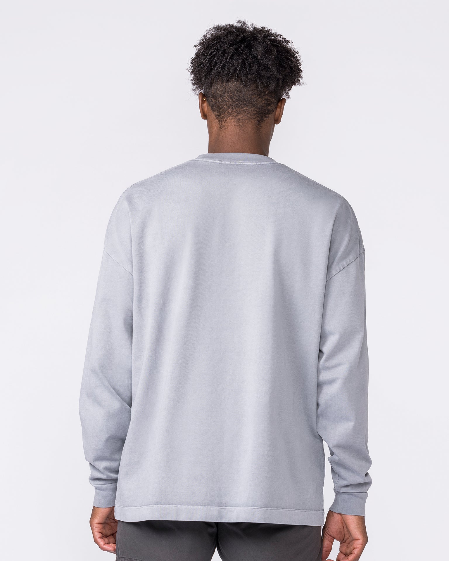Essential Oversized Long Sleeve Vintage Tee - Washed Cement-Long Sleeve T-Shirts-XS-032640WCMT-XS-MNAPPRL49661-4-Muscle Nation