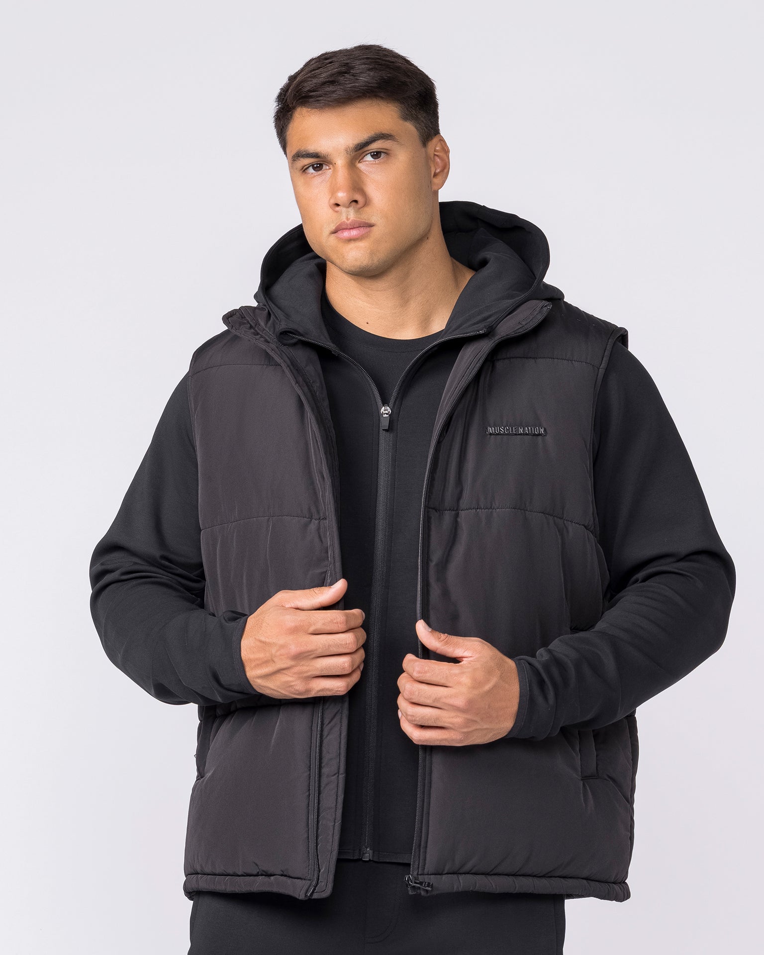 Essential Puffer Vest - Black-Jackets-XS-042636BLK-XS-MNAPPRL50397-1-Muscle Nation