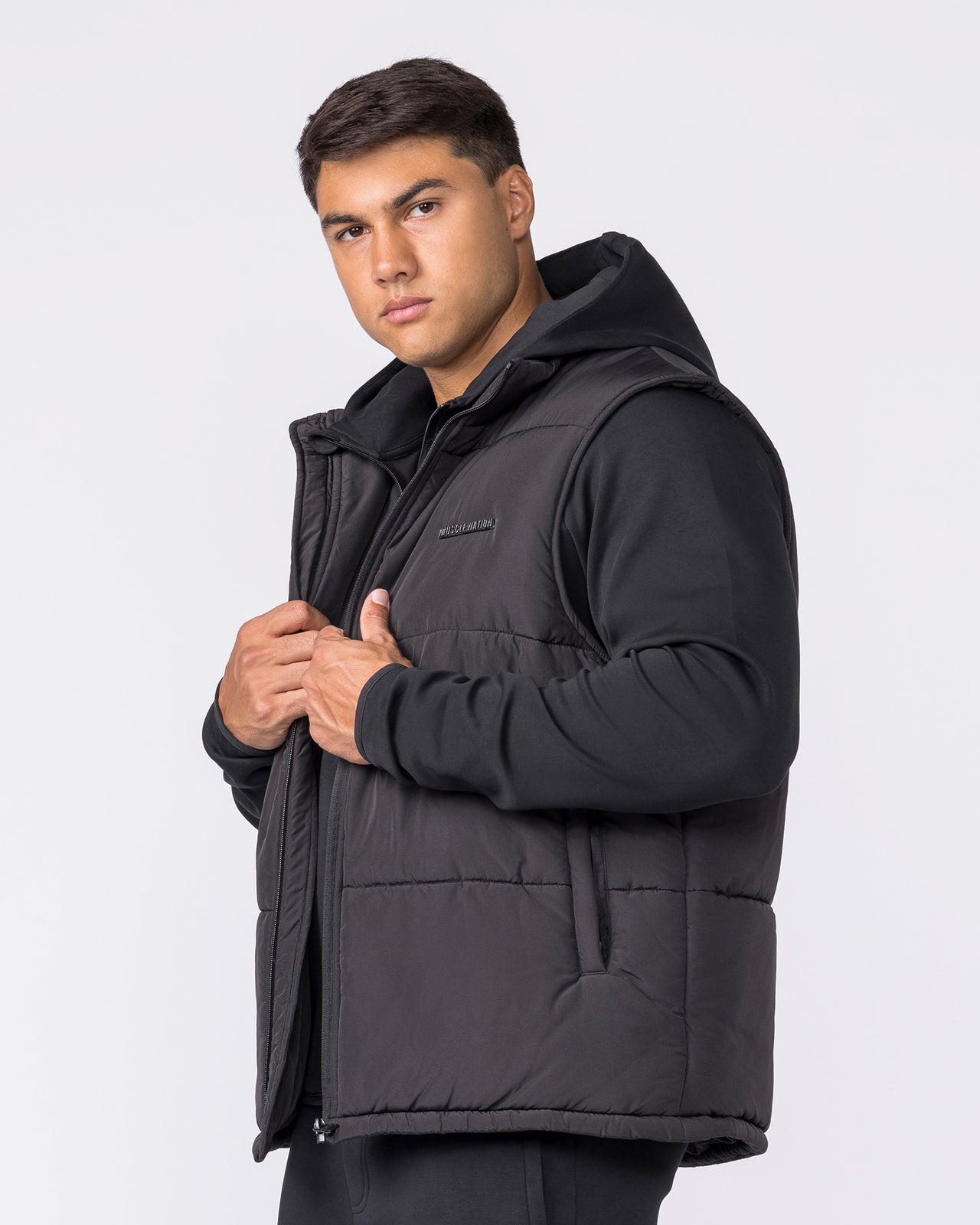Essential Puffer Vest - Black-Jackets-XS-042636BLK-XS-MNAPPRL50397-3-Muscle Nation