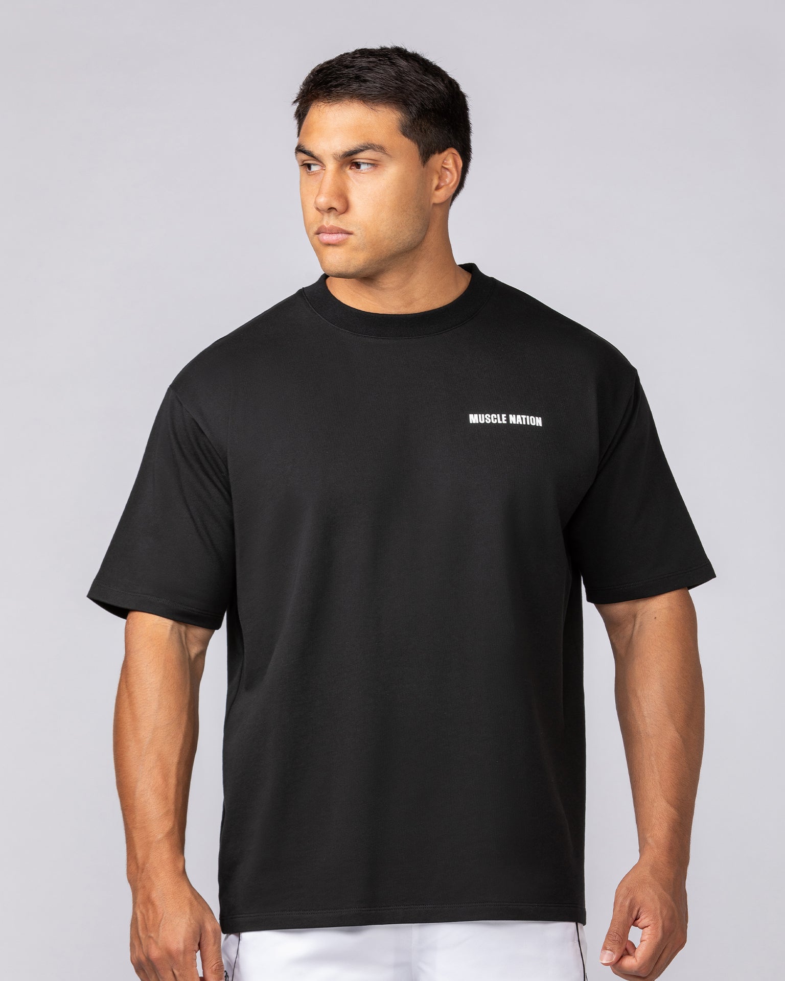 Essential Regular Fit Tee - Black-T-Shirts-S-062532BLK-S-MNAPPRL43307-3-Muscle Nation