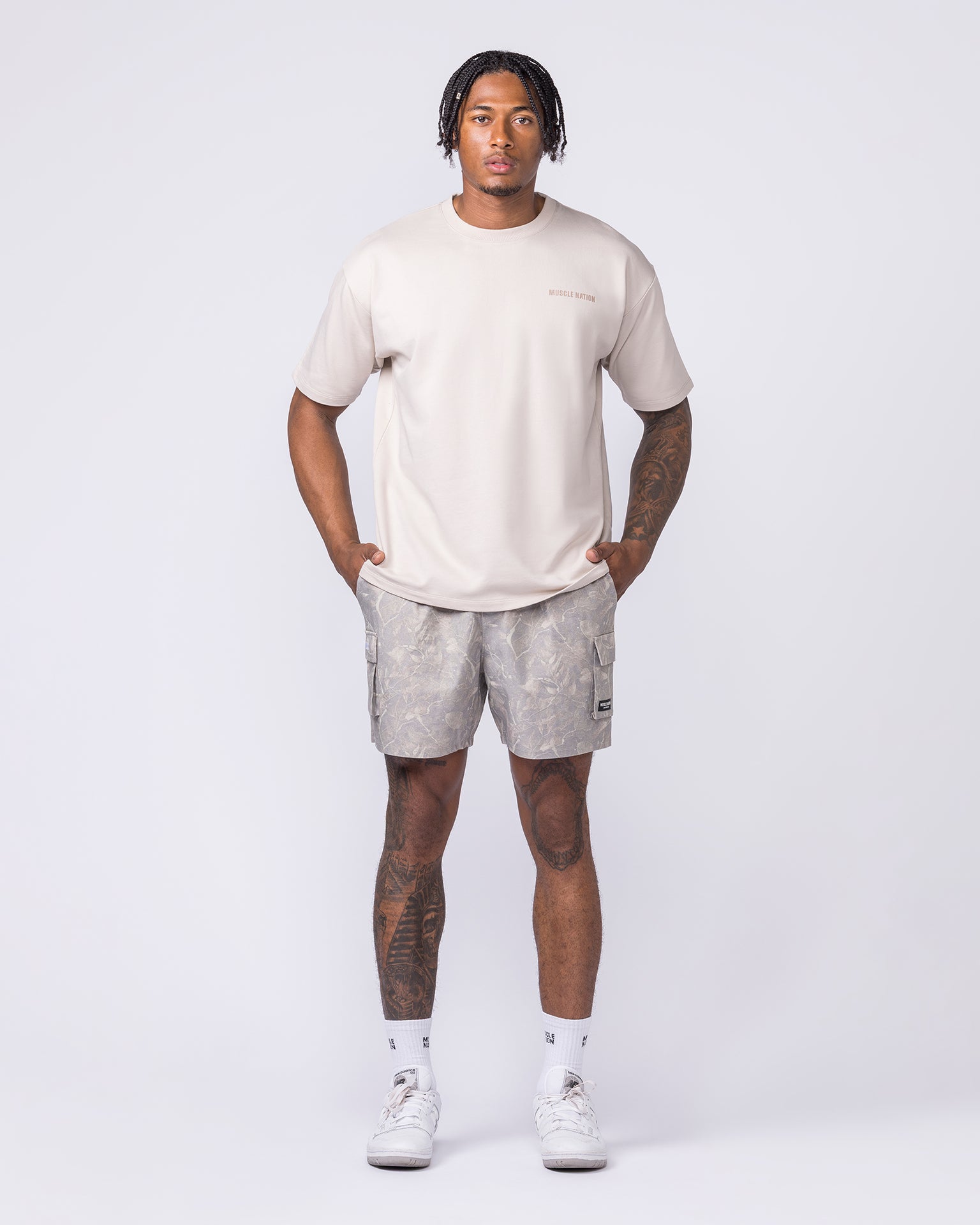 Essential Regular Fit Tee - Cream-T-Shirts-S-122507CREAM-S-MNAPPRL48055-5-Muscle Nation