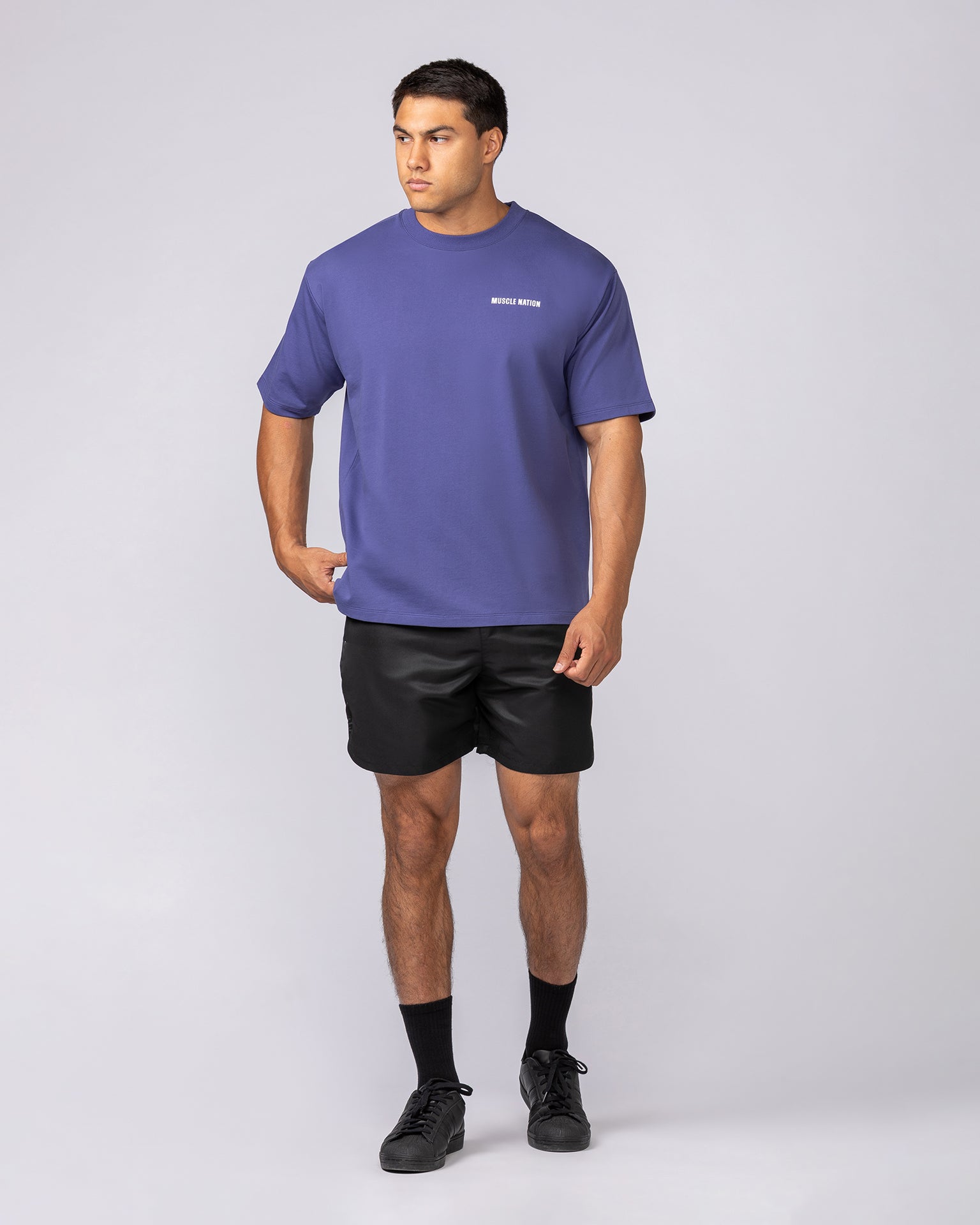 Essential Regular Fit Tee - Midnight-T-Shirts-S-062532MDNGHT-S-MNAPPRL43293-5-Muscle Nation