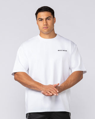 Essential Regular Fit Tee - White-T-Shirts-S-092522WHT-S-MNAPPRL44308-2-Muscle Nation