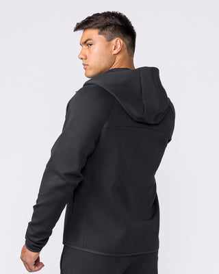 Essential Tech Zip Hoodie - Black-Jumpers & Hoodies-XS-042634BLK-XS-MNAPPRL50349-2-Muscle Nation