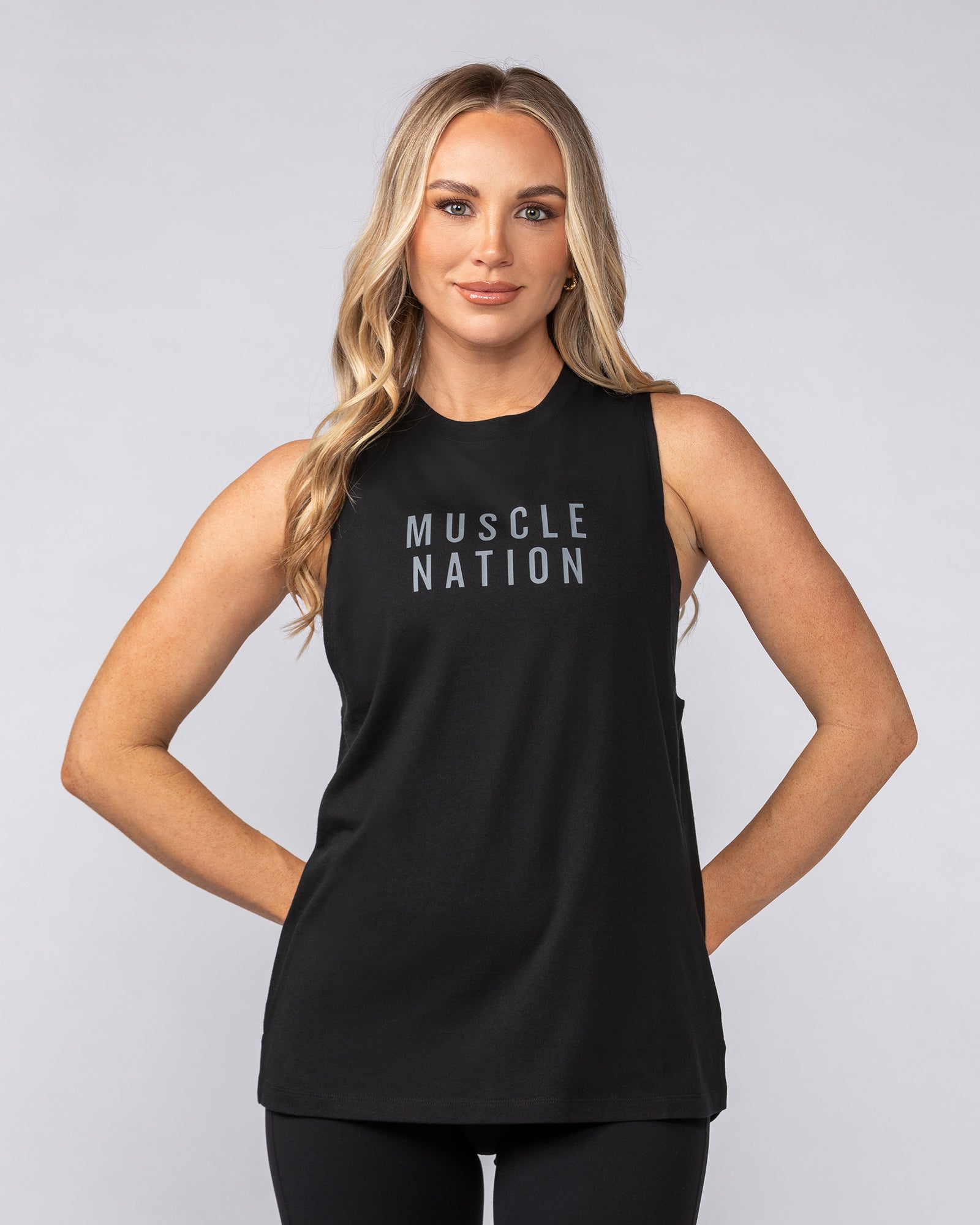 Essential Training Tank - Black-Singlets & Tanks-XXS-092407BLK-XXS-MNAPPRL40356-2-Muscle Nation