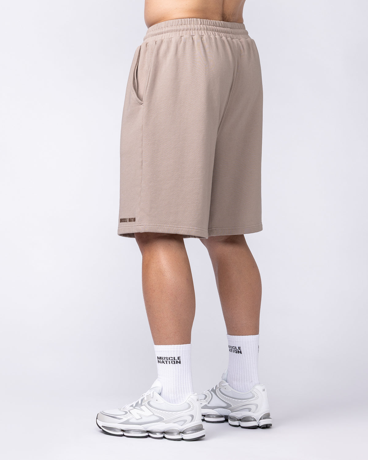Essential Wide Sweat 9" Shorts - Sandstorm