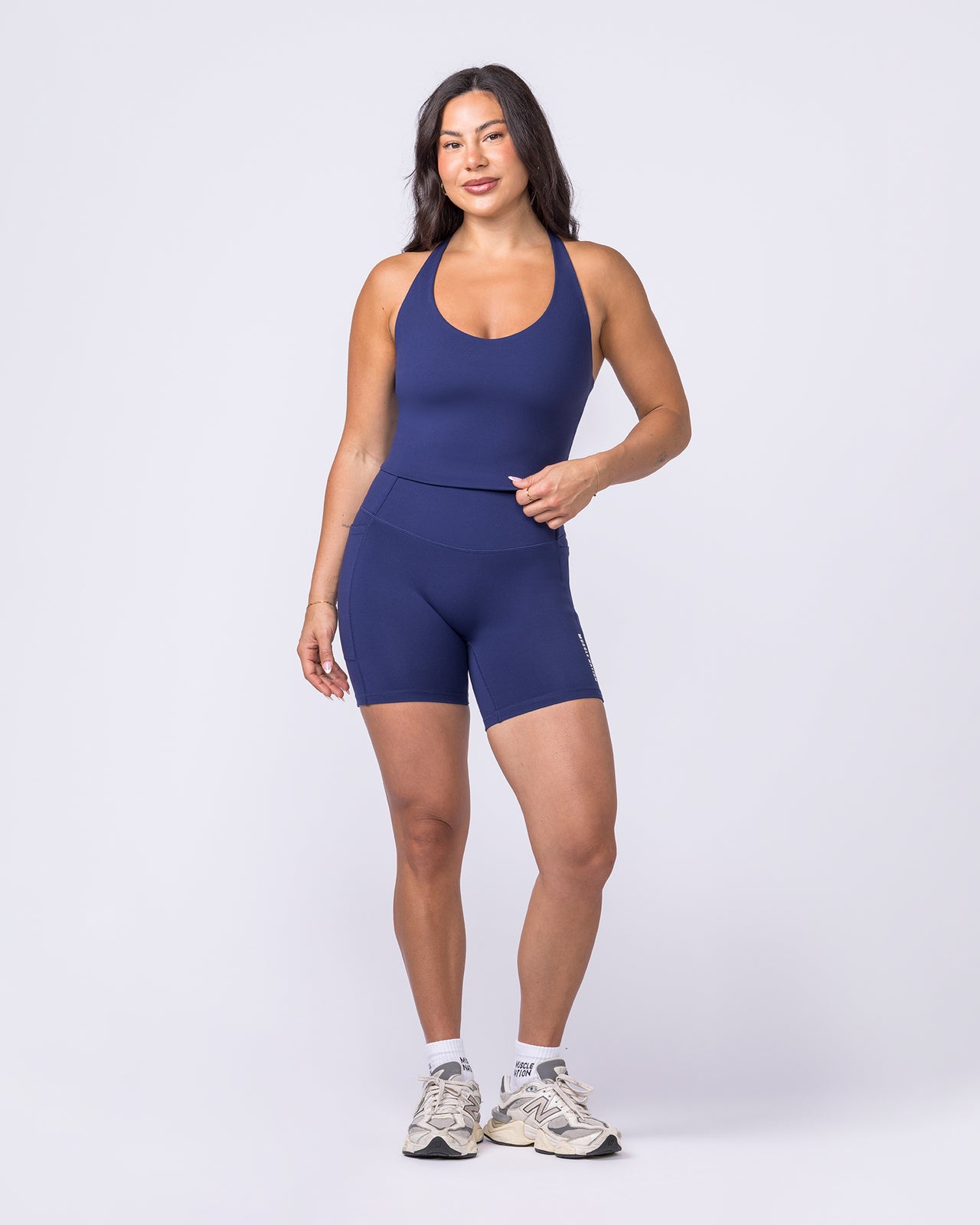 Everyday Form Cropped Tank - Classic Navy-Singlets & Tanks-XXS-022612CNAVY-XXS-MNAPPRL48542-5-Muscle Nation
