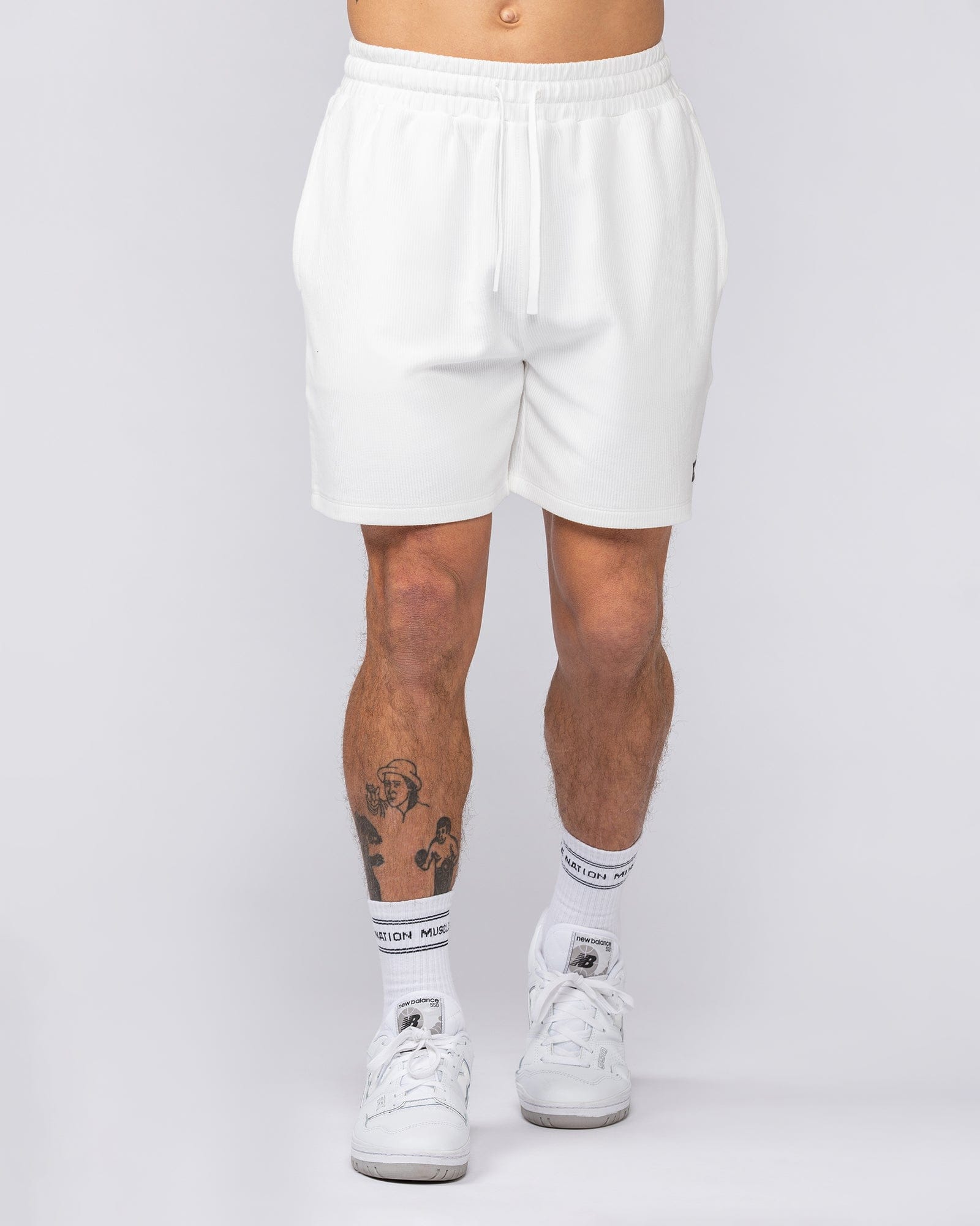 Everyday Jersey Shorts White | Men's Gym Shorts | Muscle Nation