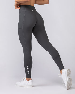 Everyday Pocket Ankle Length Leggings - Granite-Leggings-XXS-062506GRNT-XXS-MNAPPRL43049-2-Muscle Nation