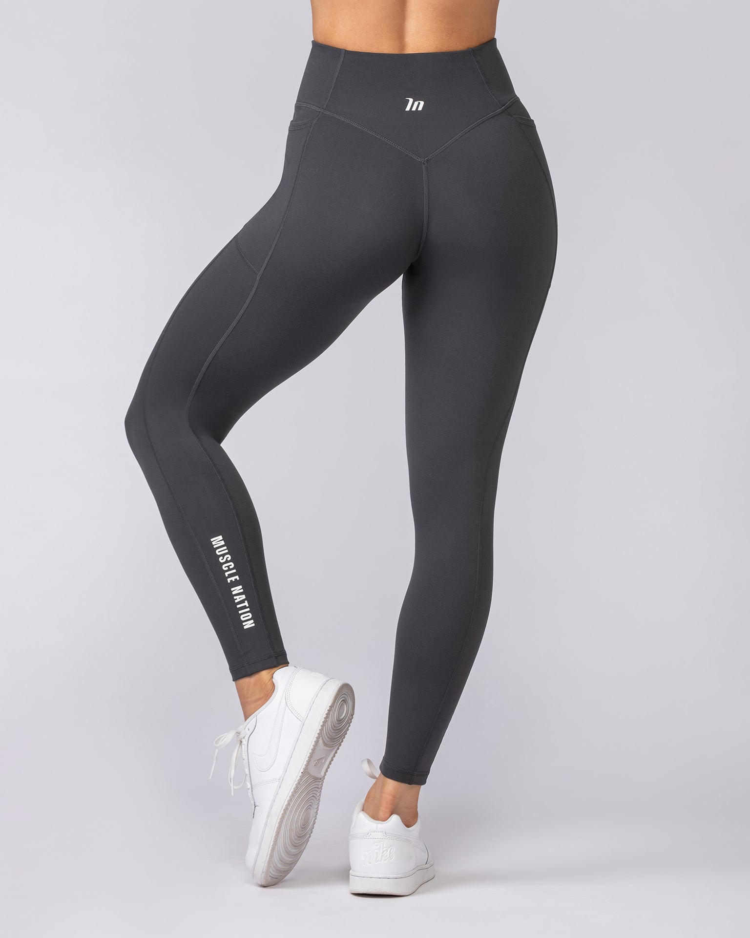 Everyday Pocket Ankle Length Leggings - Granite-Leggings-XXS-062506GRNT-XXS-MNAPPRL43049-6-Muscle Nation