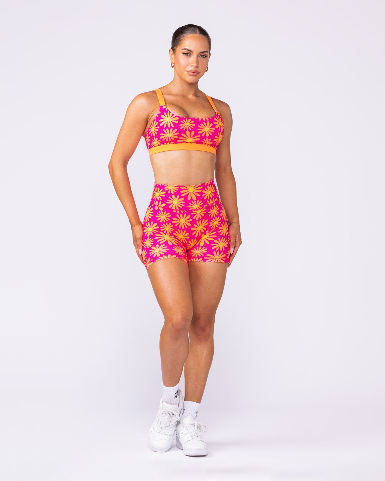 Evolve Signature Bike Shorts - Cosmo Petals-Shorts-XXS-112526CSMOP-XXS-MNAPPRL44788-5-Muscle Nation