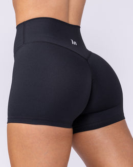 Evolve Signature Booty Shorts - Black-Shorts-XXS-112524BLK-XXS-MNAPPRL44842-1-Muscle Nation