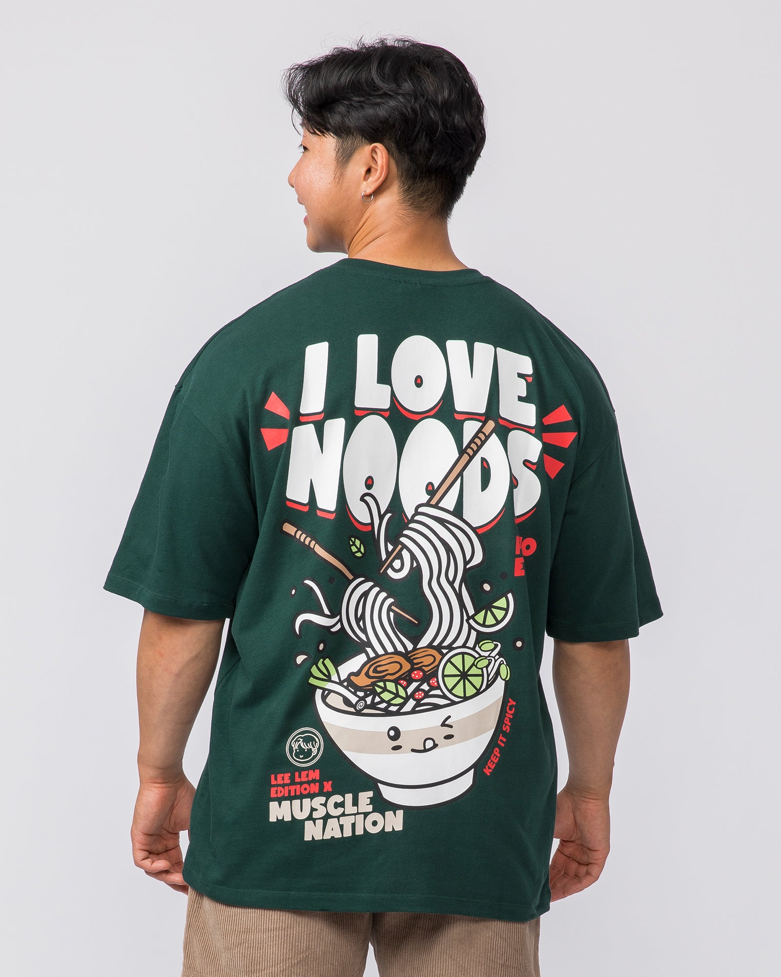 MN x Lee Lem Noods Oversized Tee - Sporting Green