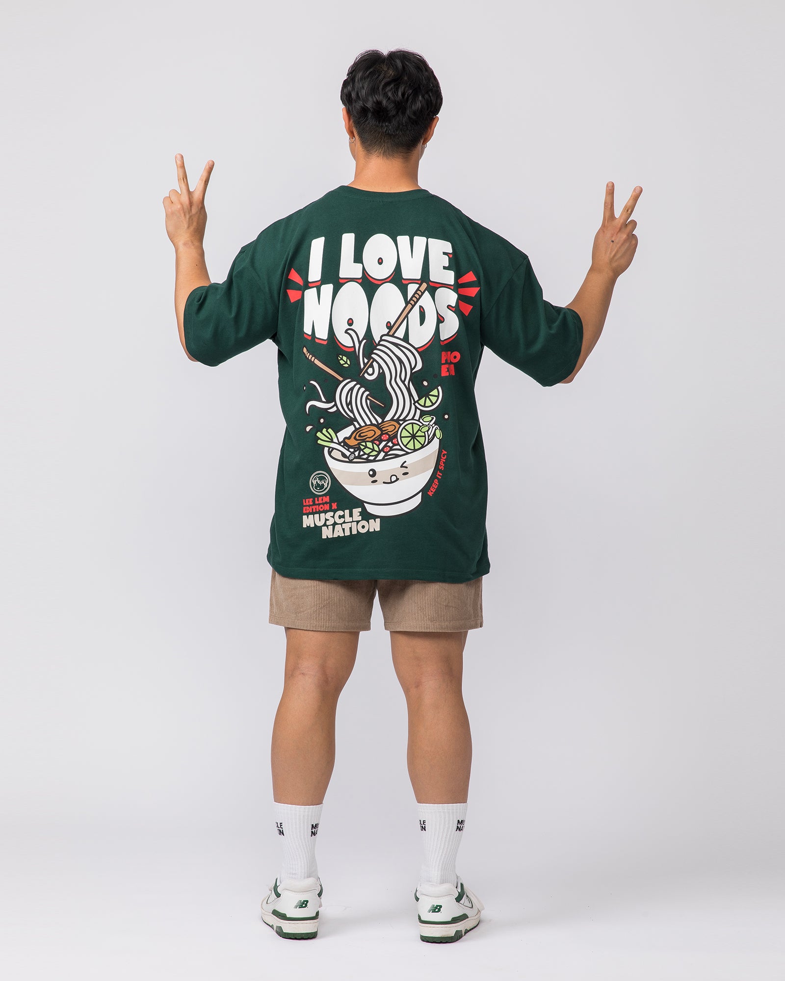 MN x Lee Lem Noods Oversized Tee - Sporting Green