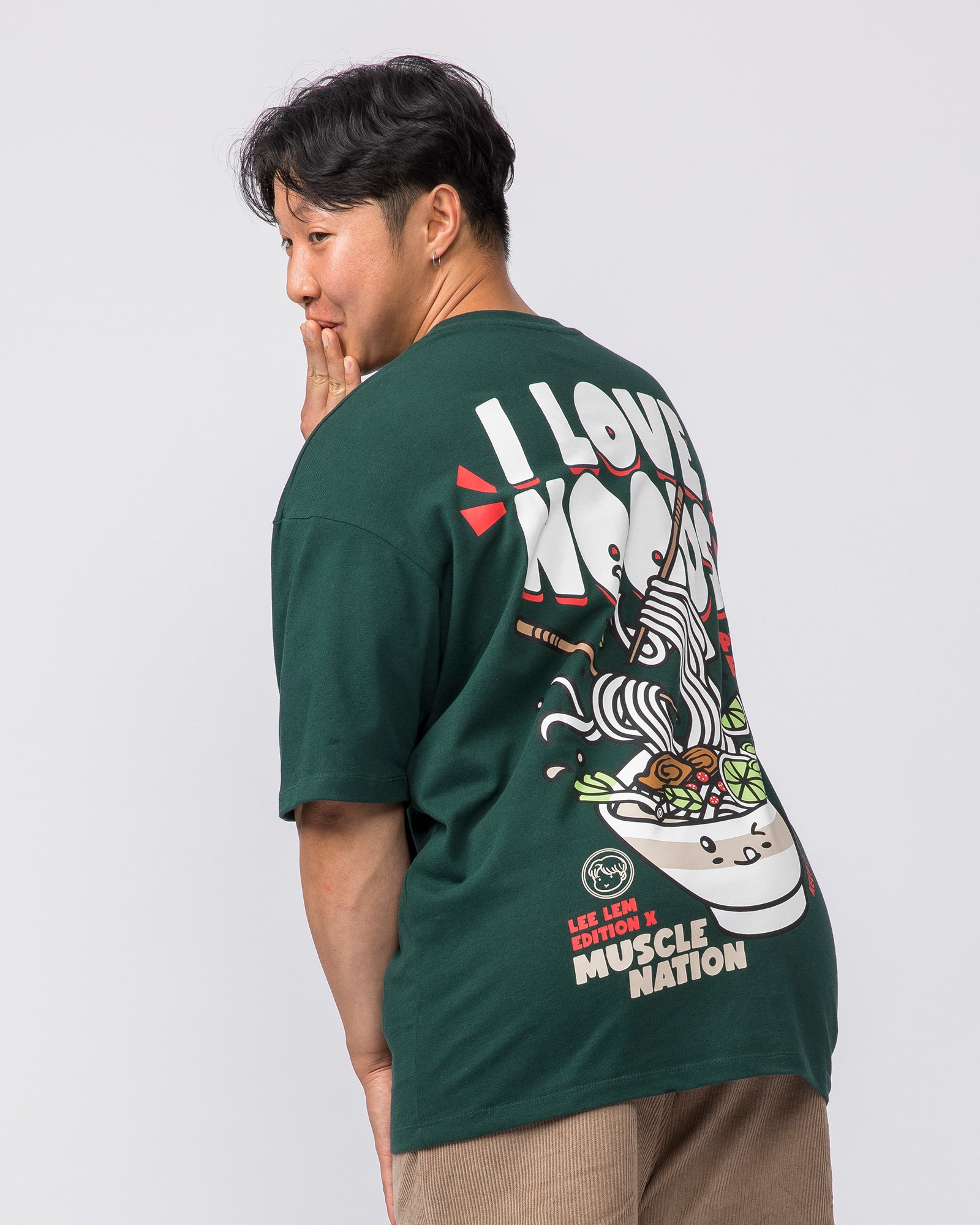 MN x Lee Lem Noods Oversized Tee - Sporting Green