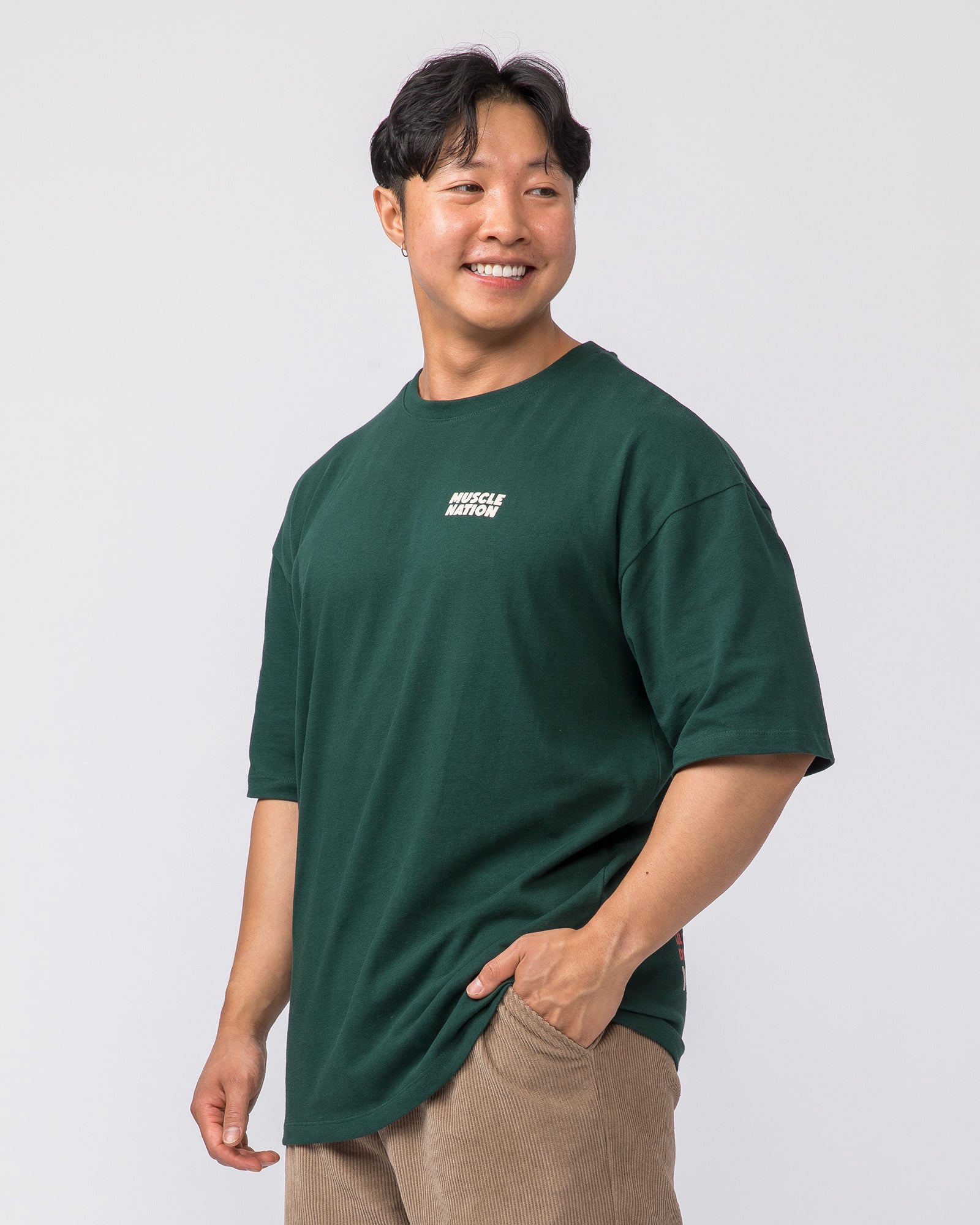 MN x Lee Lem Noods Oversized Tee - Sporting Green