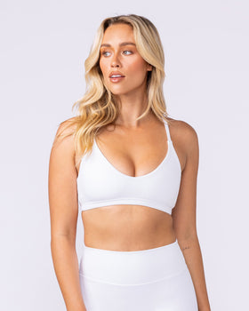 Fantasy Rib Bralette - White-Bralettes-XXS-112503WHT-XXS-MNAPPRL45870-1-Muscle Nation