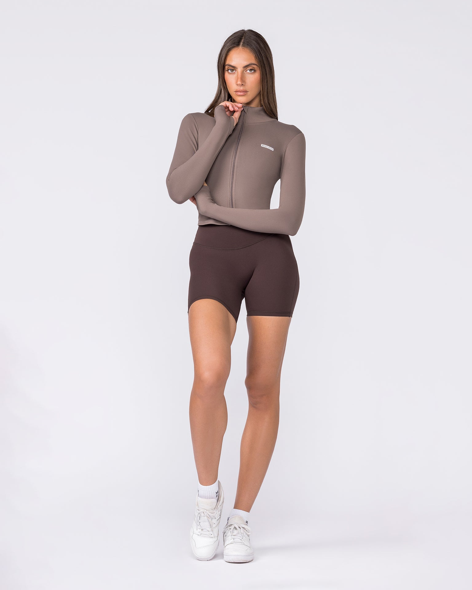 Favourite Cropped Zip Through - Taupe-Tops-XXS-032611TAUPE-XXS-MNAPPRL49183-6-Muscle Nation