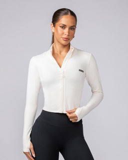 Favourite Cropped Zip Through - Whipped Cream-Jackets-XXS-062516WPCRM-XXS-MNAPPRL43163-1-Muscle Nation