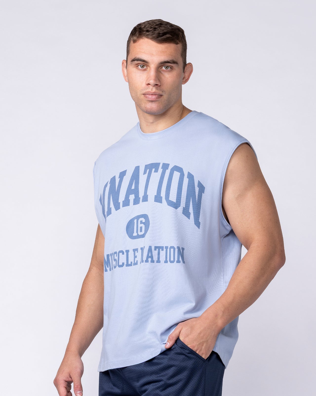Fieldhouse Boxy Muscle Tank - Aero Blue