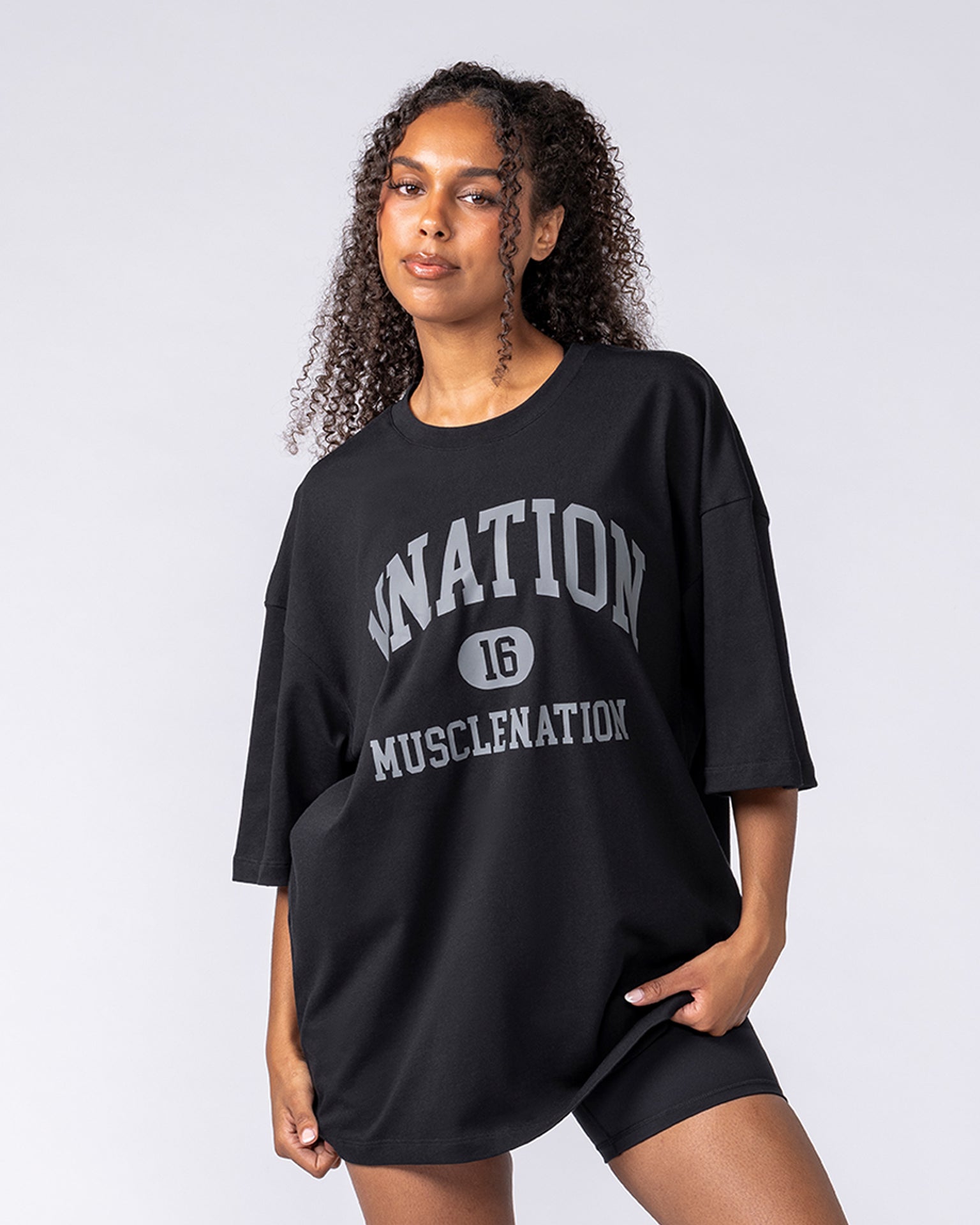 Fieldhouse Oversized Tee - Black