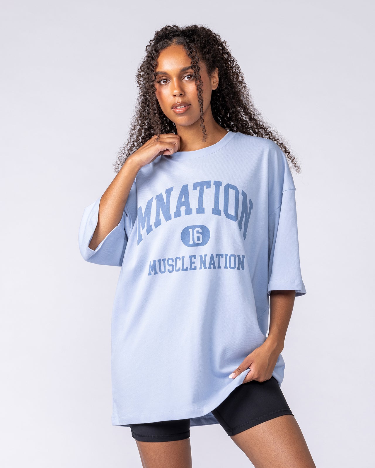 Fieldhouse Oversized Tee - Aero Blue