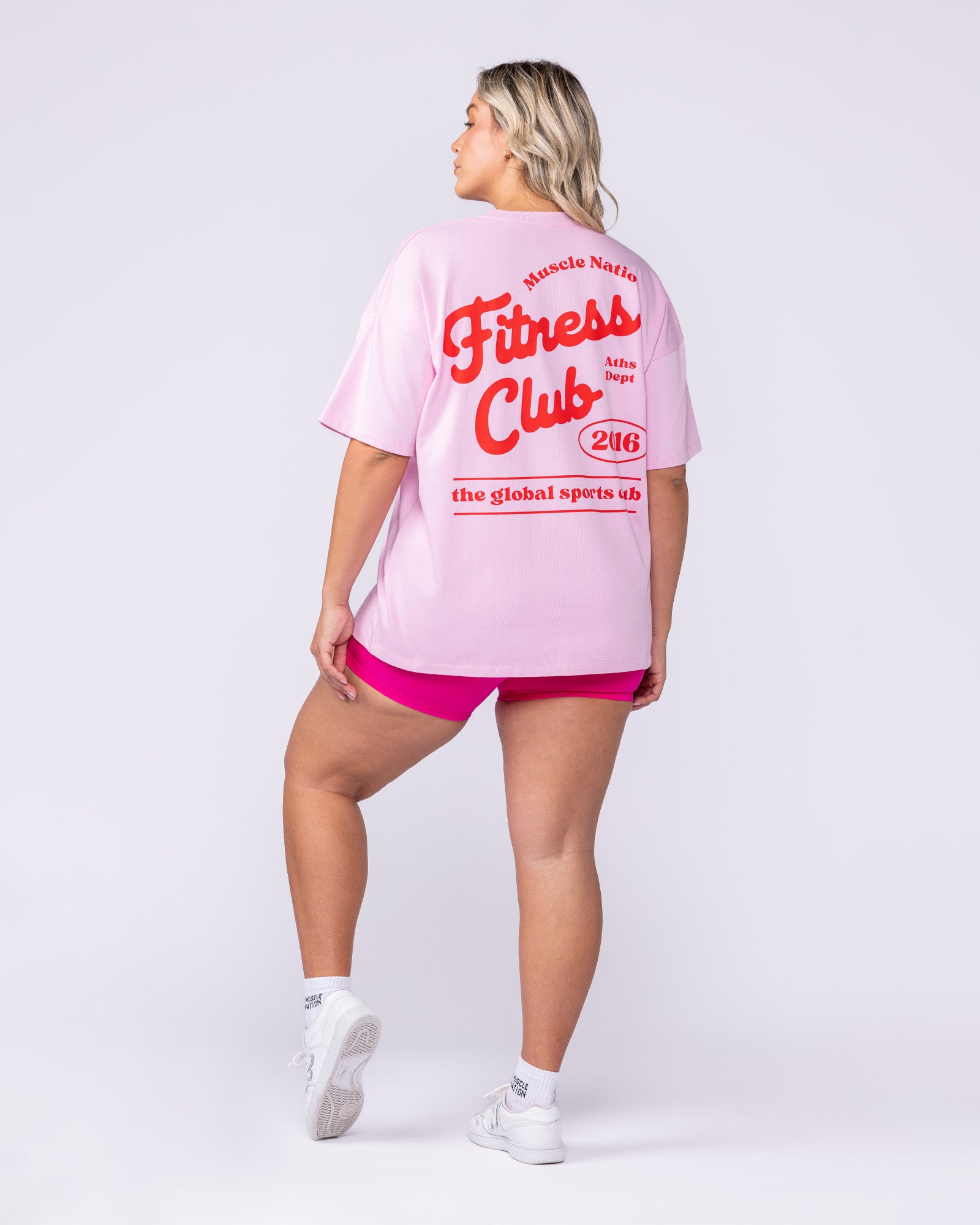 Fizz Oversized Tee - Shell Pink – Muscle Nation