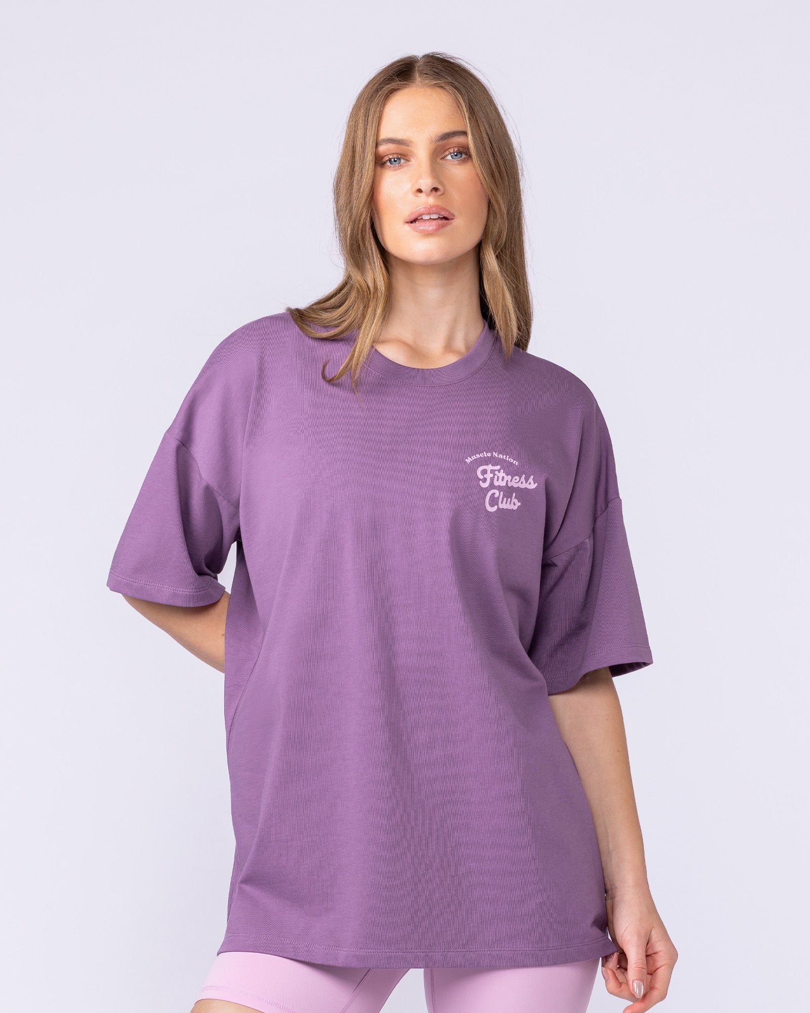 Fizz Oversized Tee - Thistle-T-Shirts-XXS-1125173THST-XXS-MNAPPRL45914-2-Muscle Nation