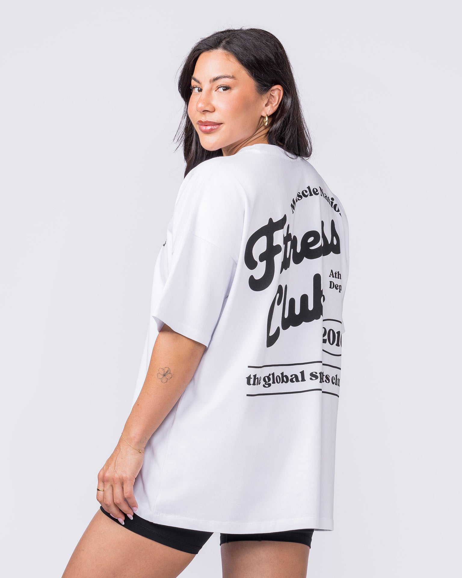 Fizz Oversized Tee - White-T-Shirts-XXS-022607WHT-XXS-MNAPPRL48413-4-Muscle Nation