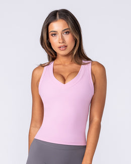 Form Deep V Tank - Vintage Pink