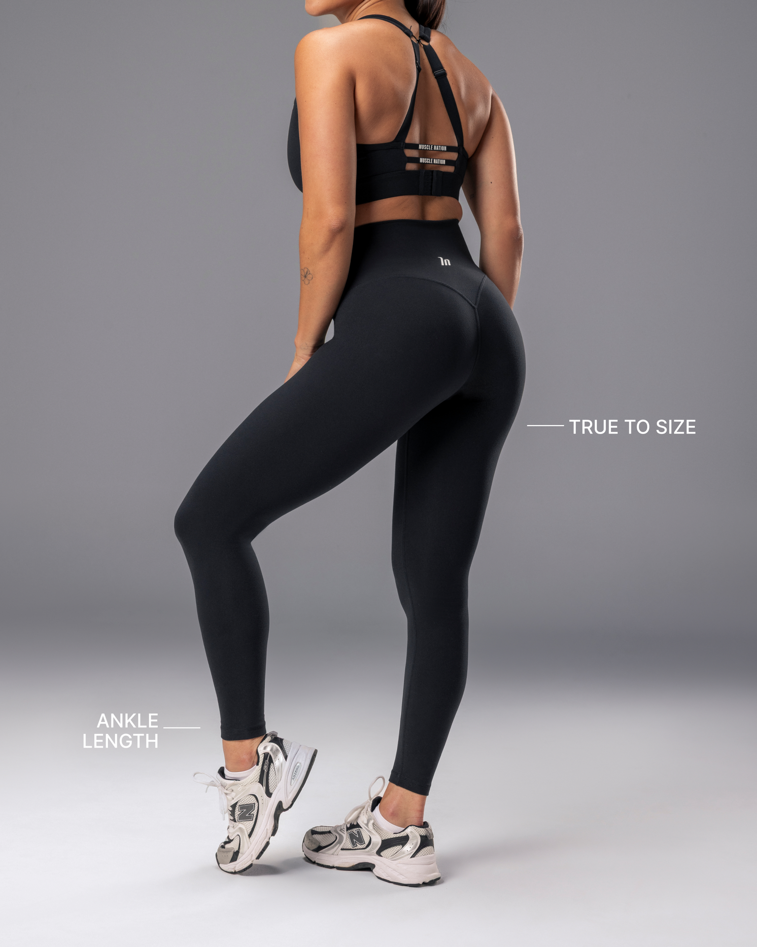 Unrivalled Bare Ankle Length Leggings - Black-Leggings-XXS-022633BLK-XXS-MNAPPRL48771-4-Muscle Nation