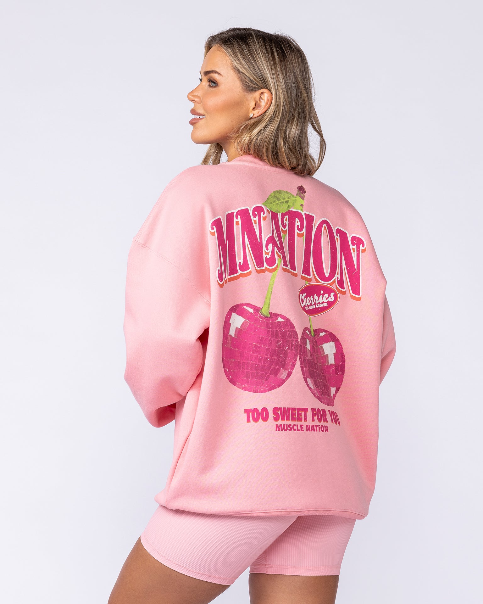 Fresh And Juicy Oversized Pullover - Petal Pink